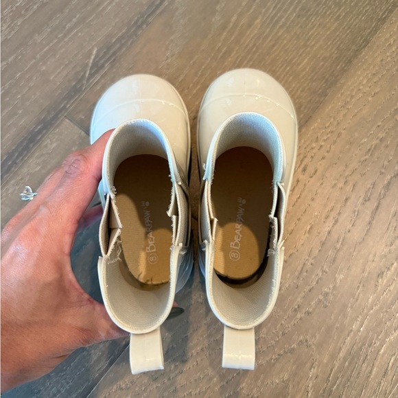 Taupe Gloss toddler rain boots - Picture 5 of 6